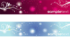 Three Swirly banners